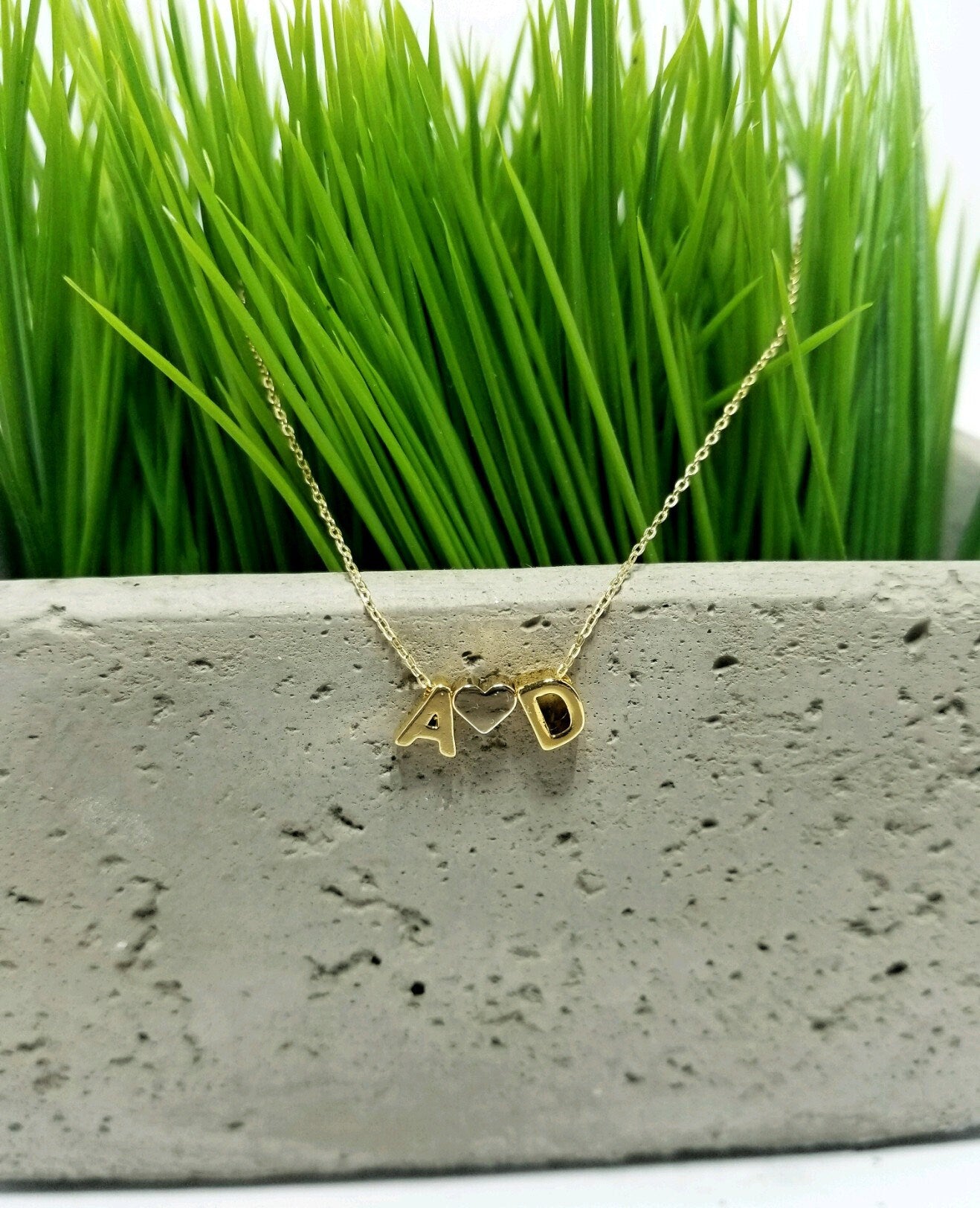 Custom Gold Fill Floating Initial Necklace