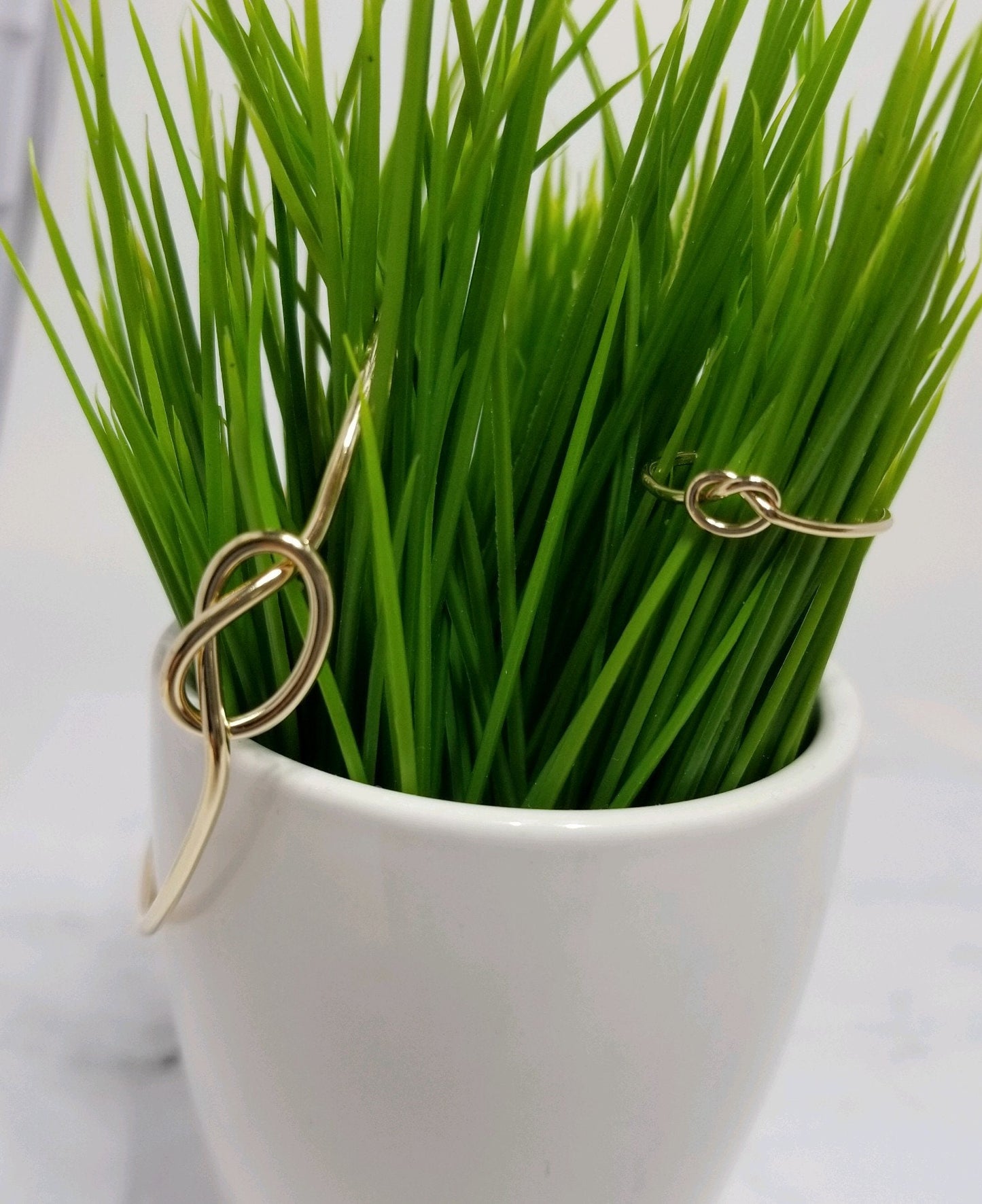 Gold Fill Love Knot Bangle Bracelet
