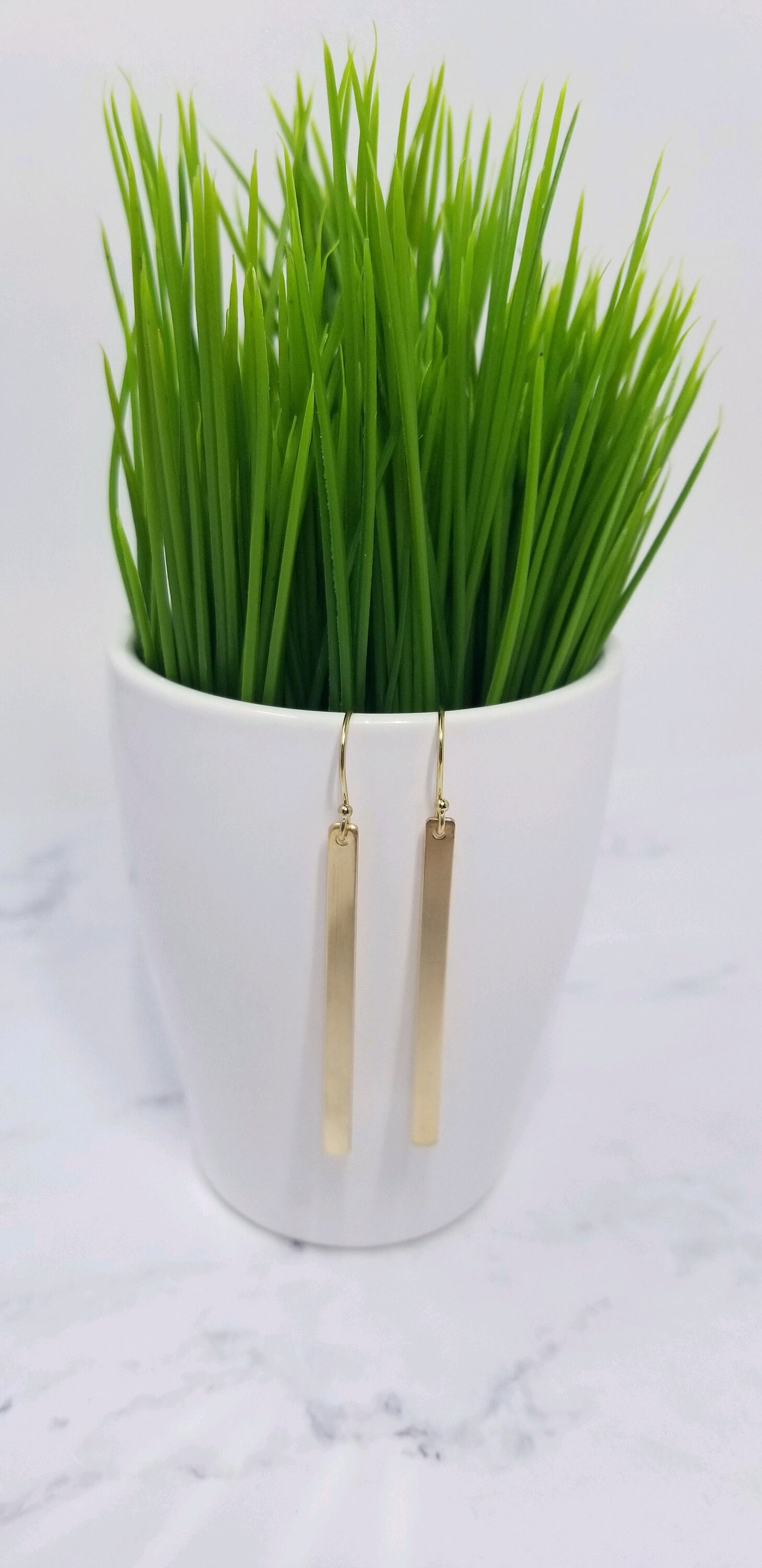 Gold Fill Bar Earrings