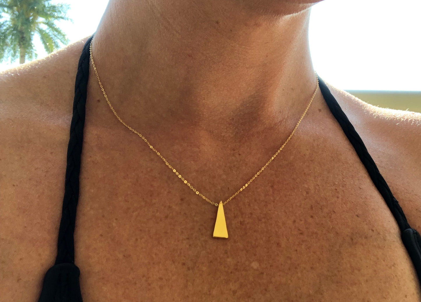 Gold Triangle Necklace
