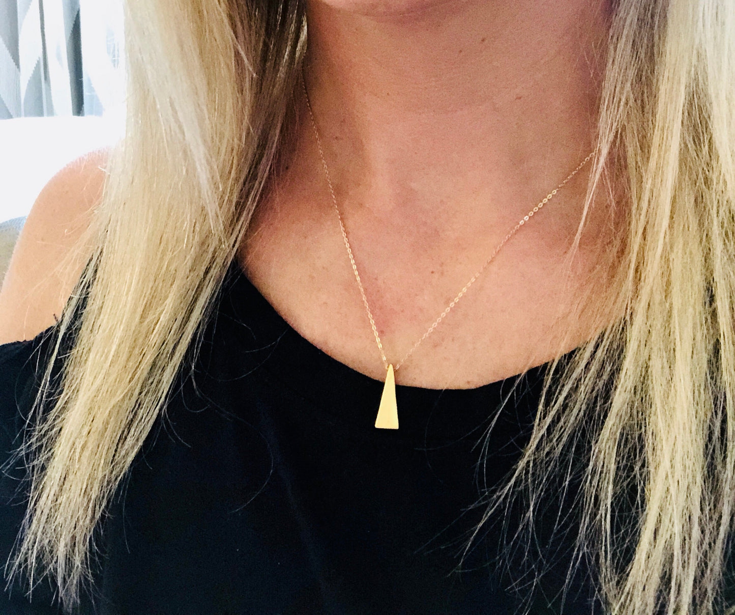 Gold Triangle Necklace