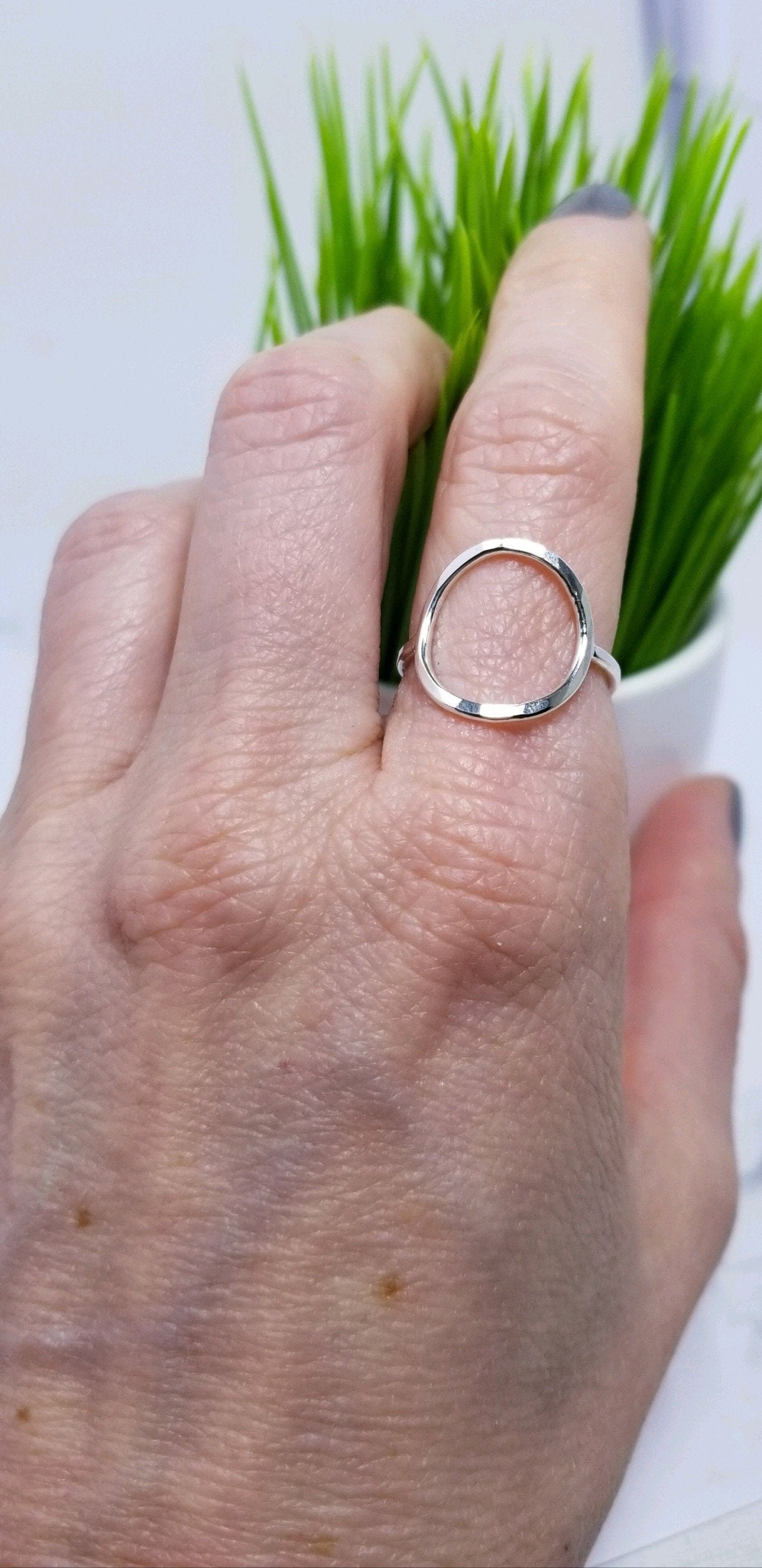 Sterling Silver Circle Ring