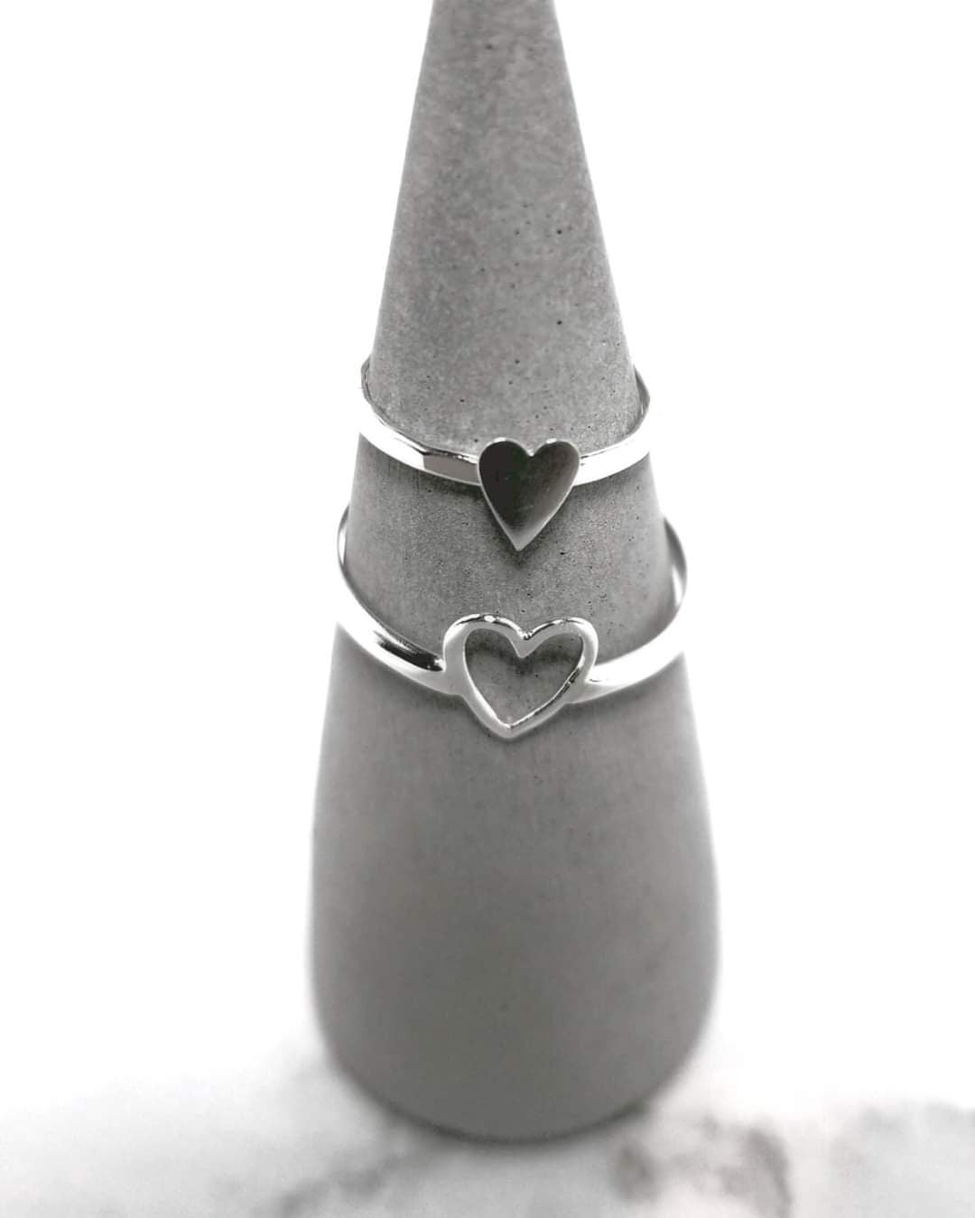 Sterling Silver Skinny Heart Ring