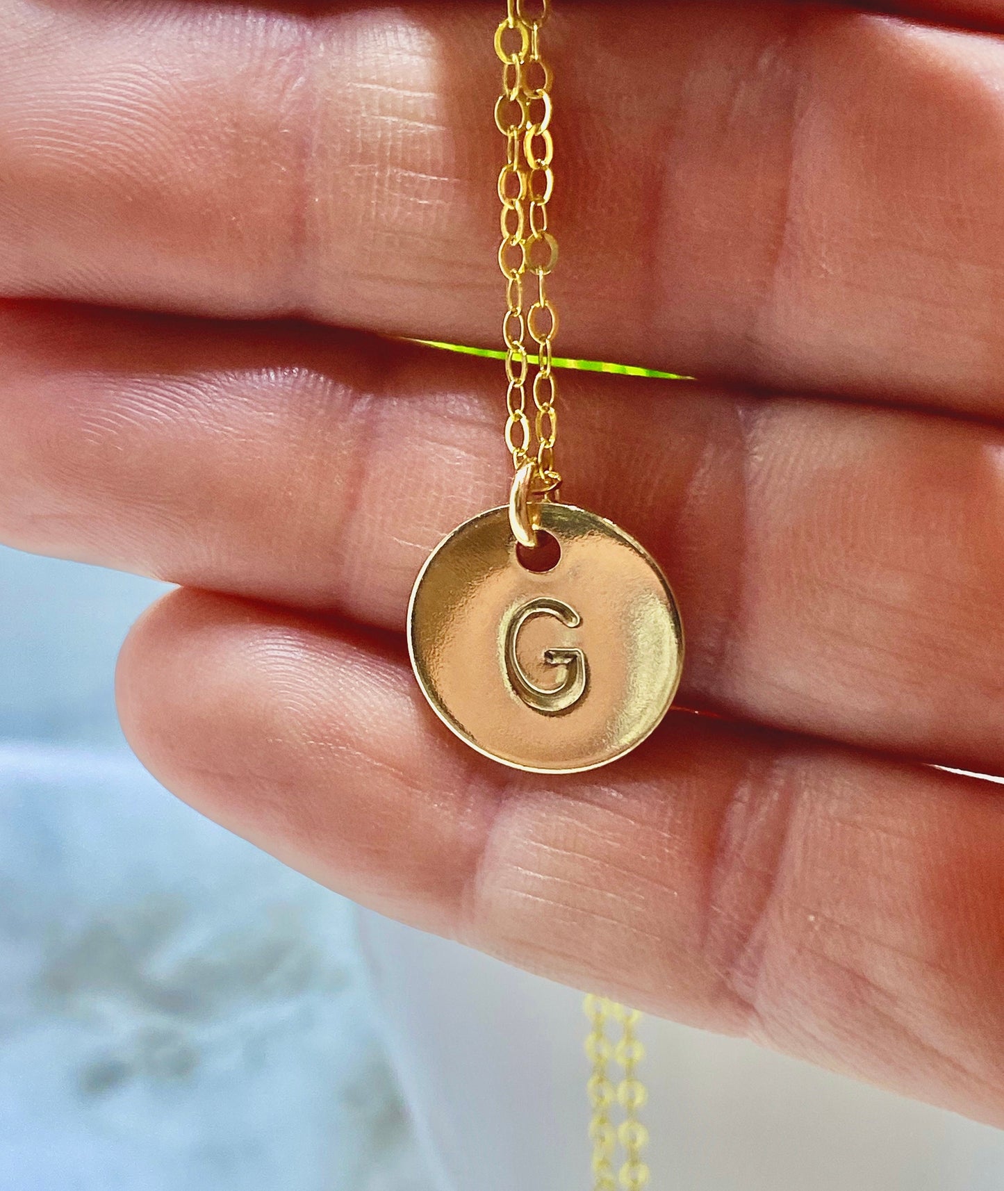 Custom Gold Fill Initial Necklace