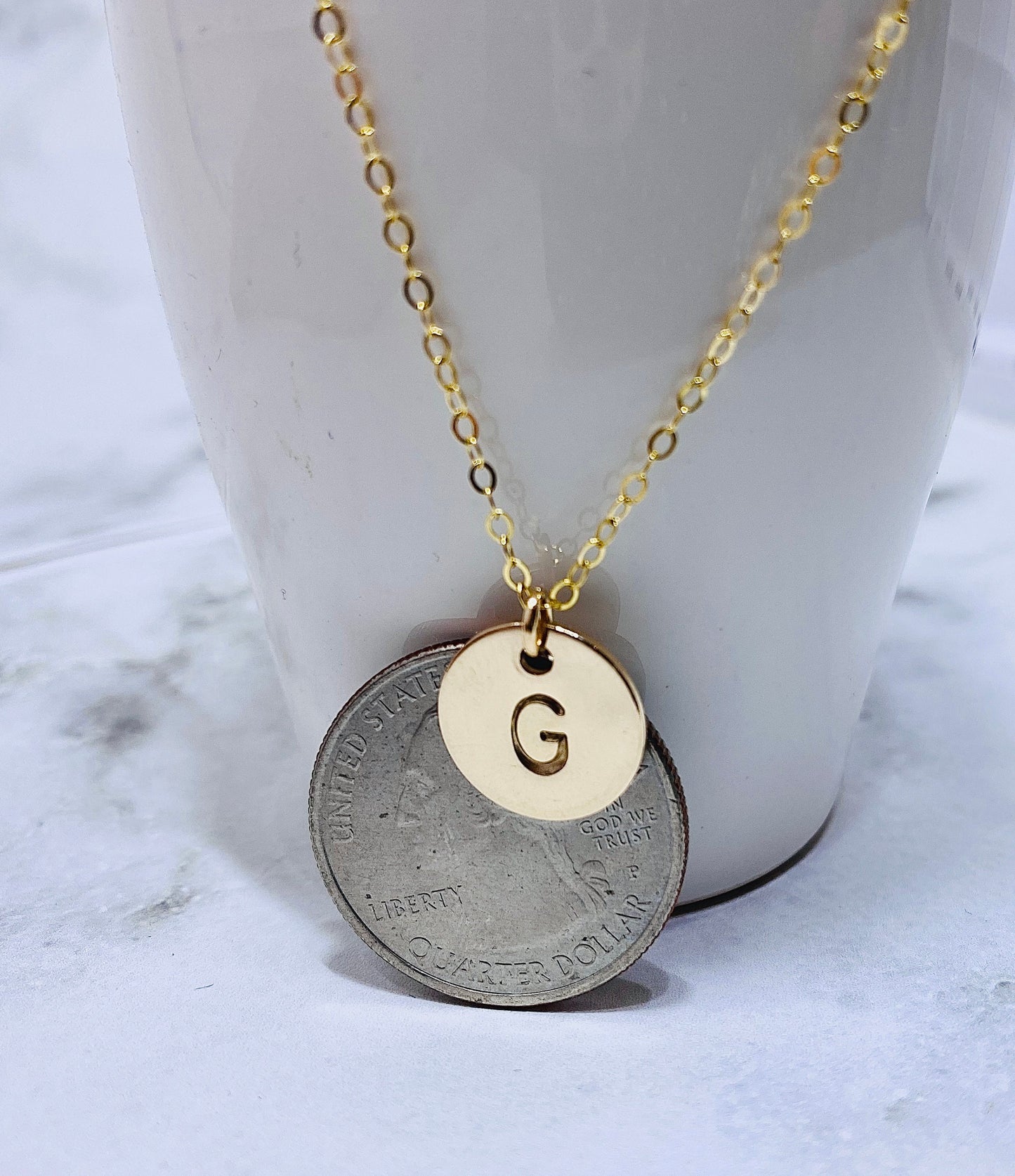Custom Gold Fill Initial Necklace