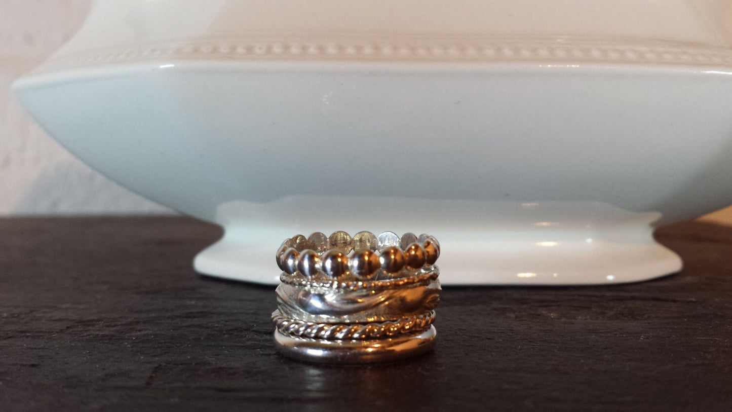 Sterling Silver Twist Rope Ring