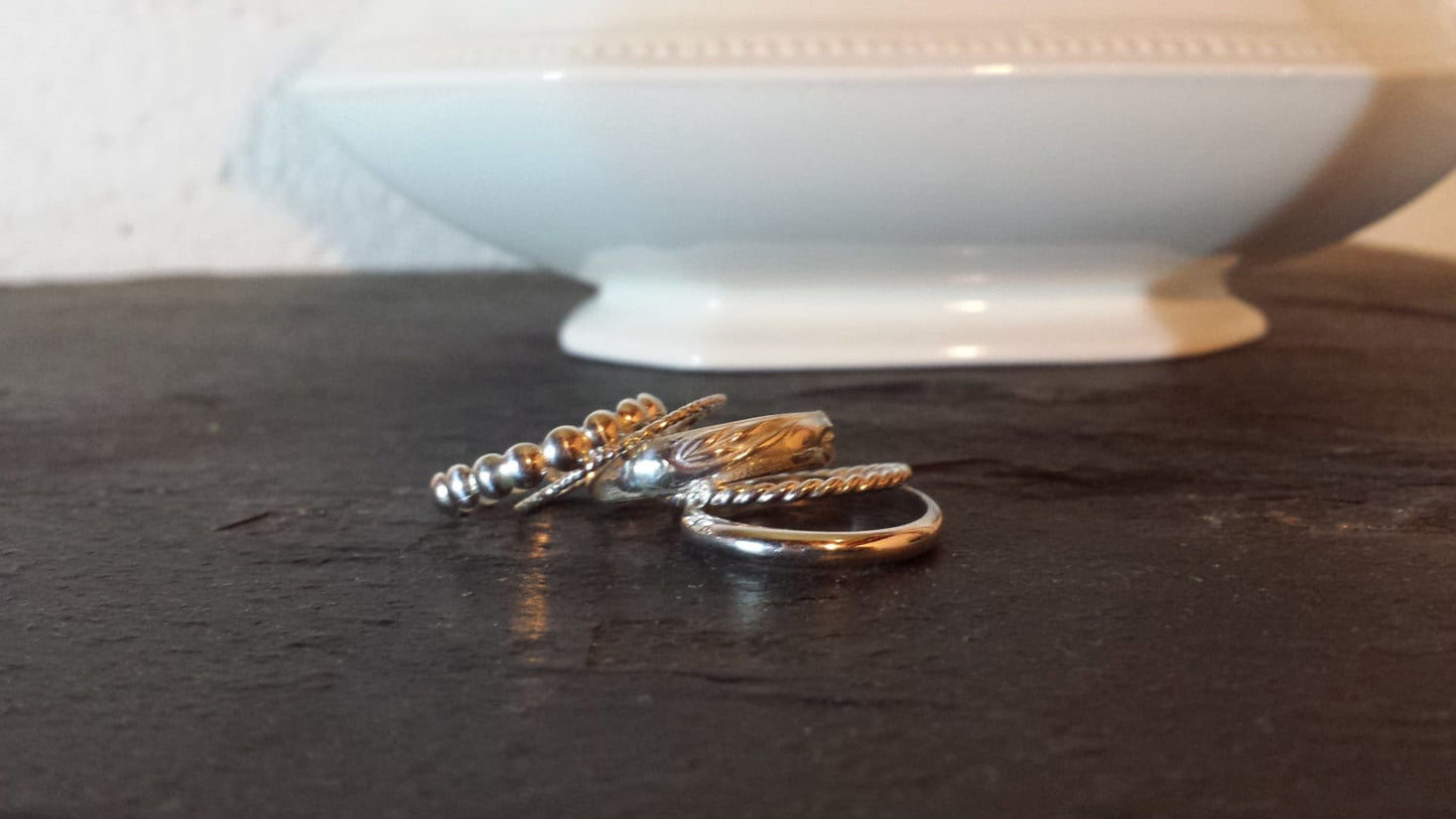 Sterling Silver Twist Rope Ring