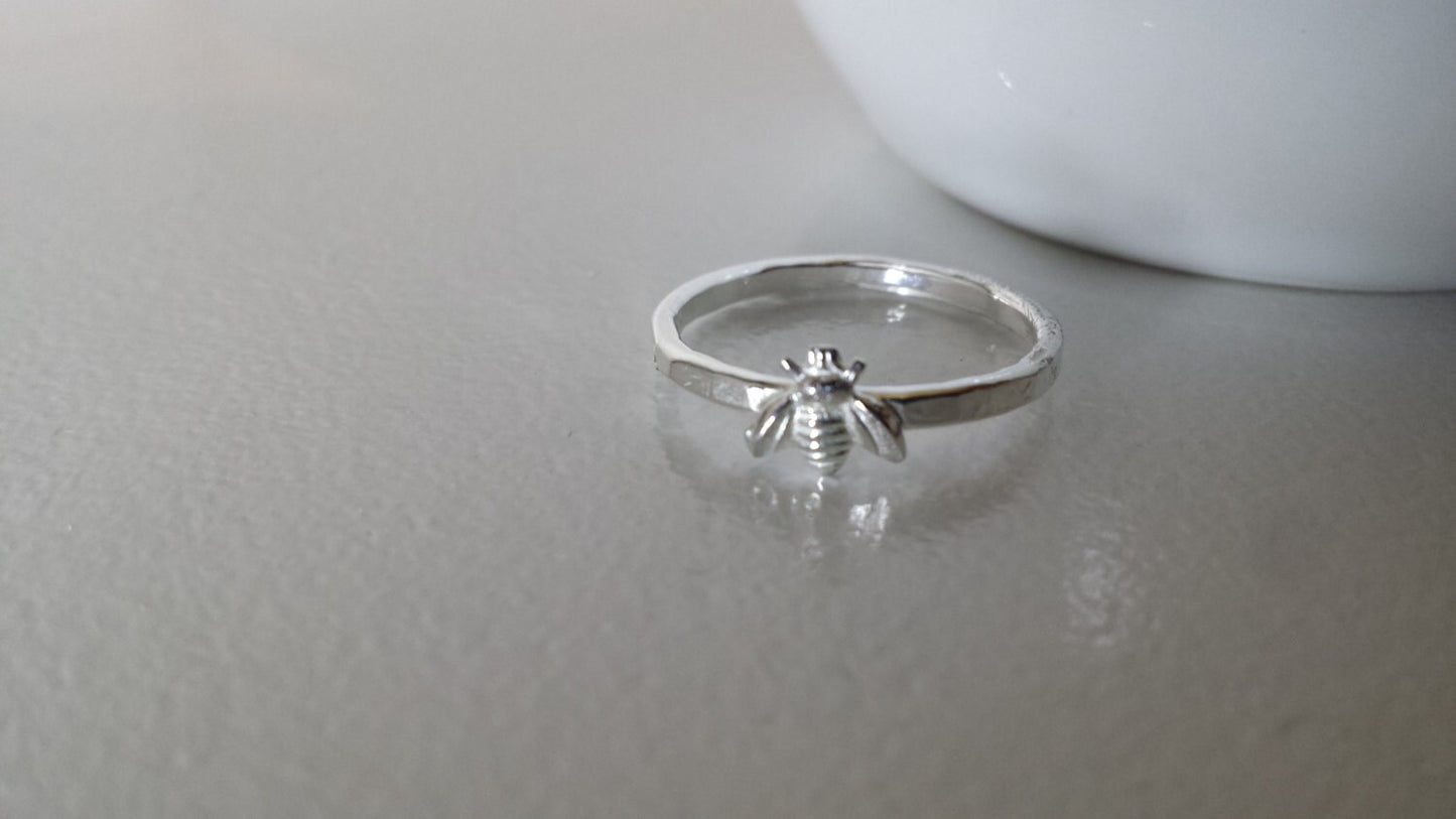 Sterling Silver Tiny Bee  Necklace