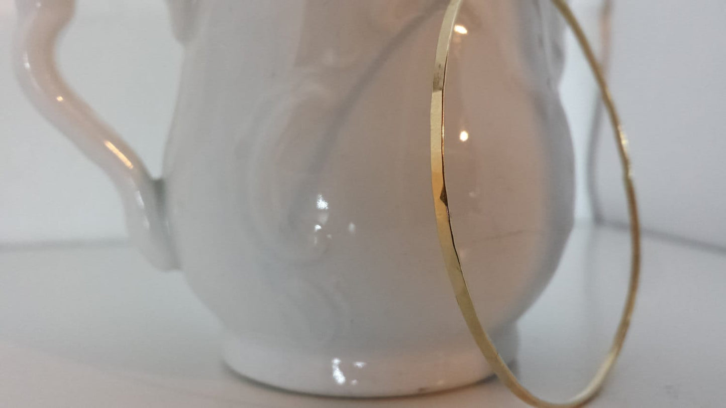14k Gold Hammered Ring