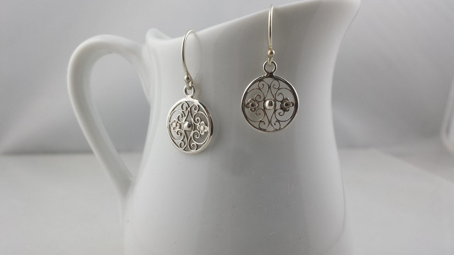 Sterling Silver Filigree Earrings