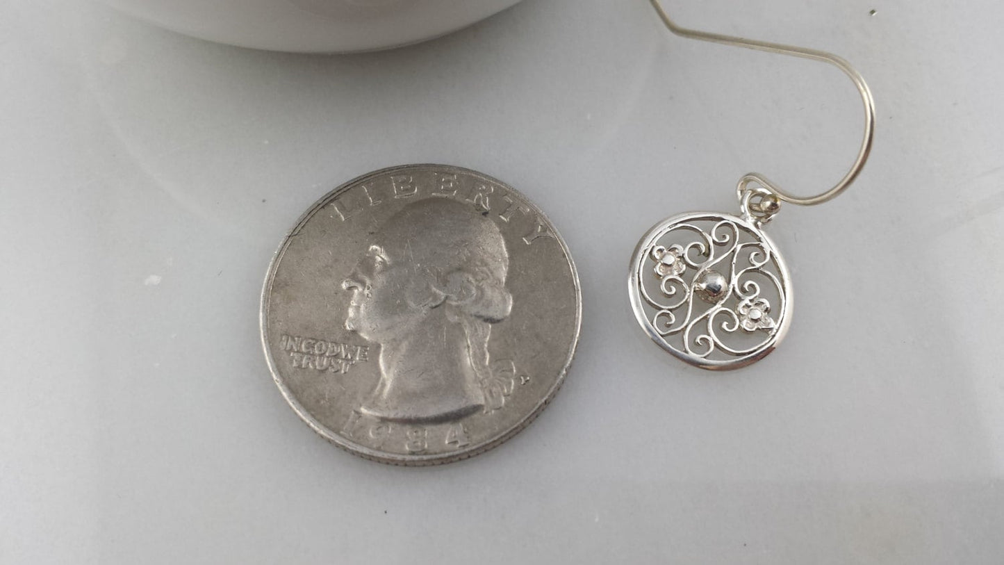 Sterling Silver Filigree Earrings