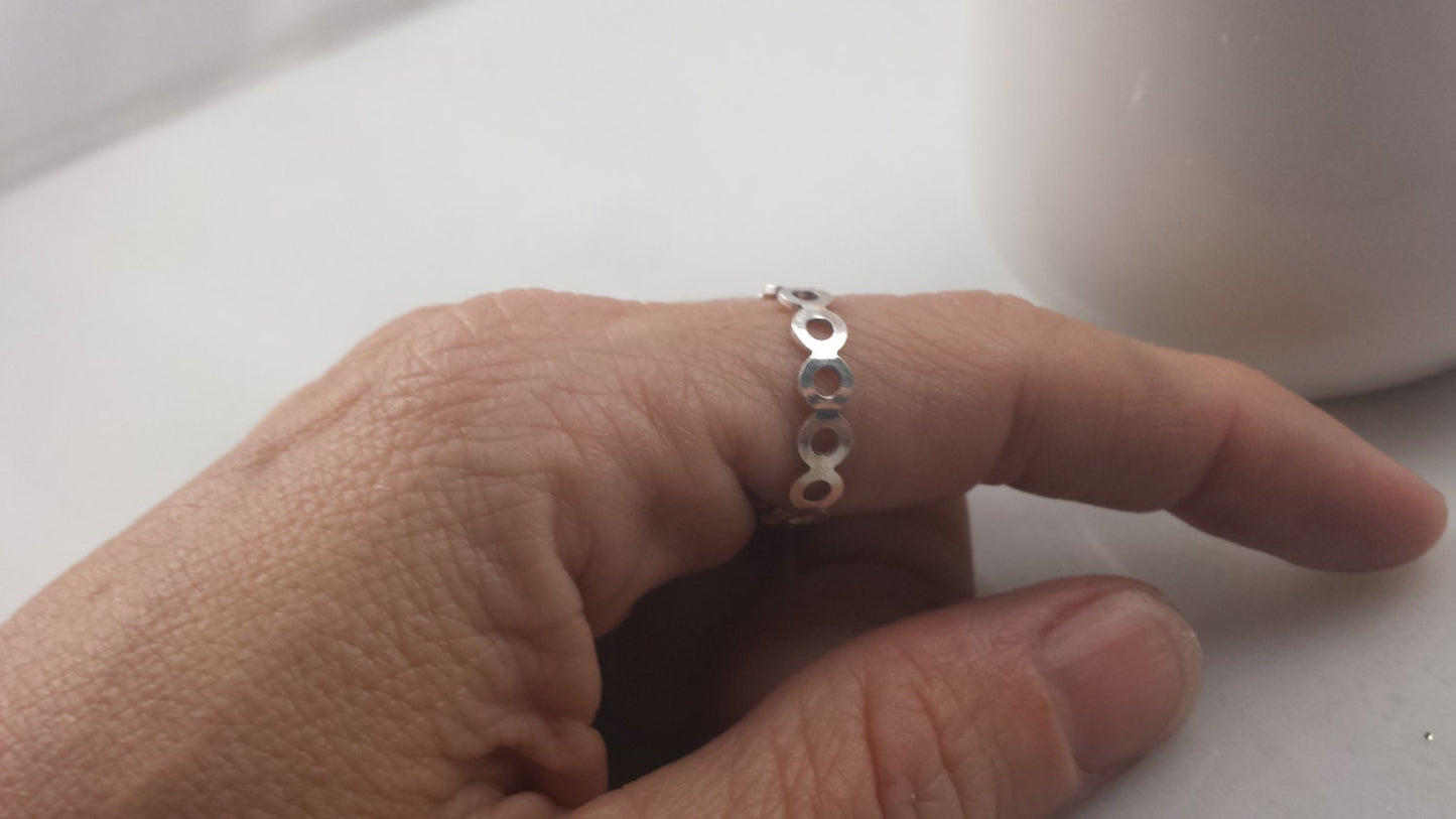 Sterling Silver Open Circles Ring