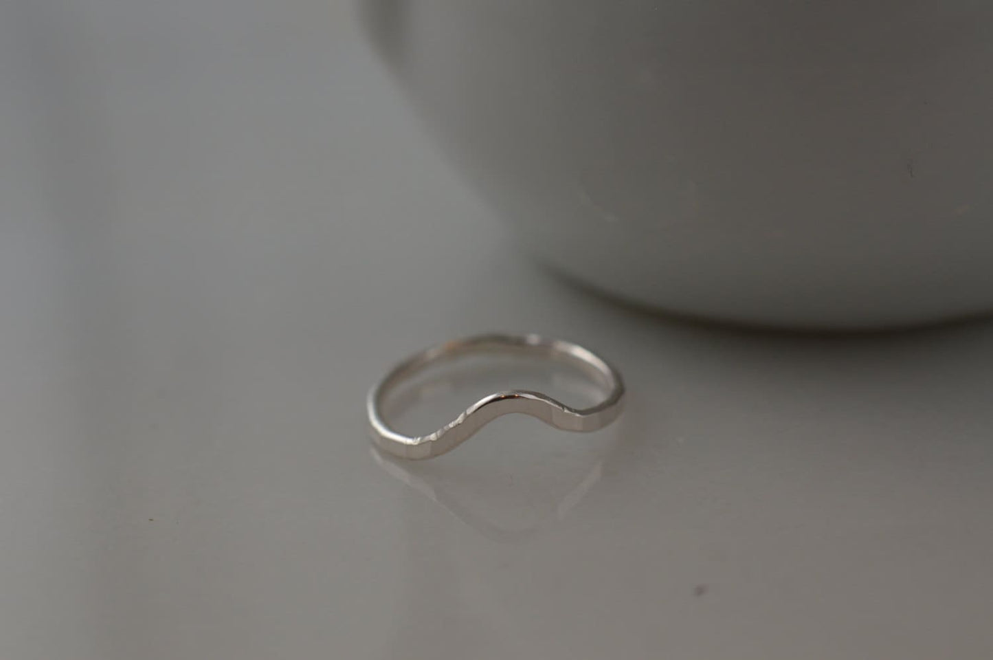 Sterling Silver  Hammered Chevron Ring - Midi or Regular Chevron Ring