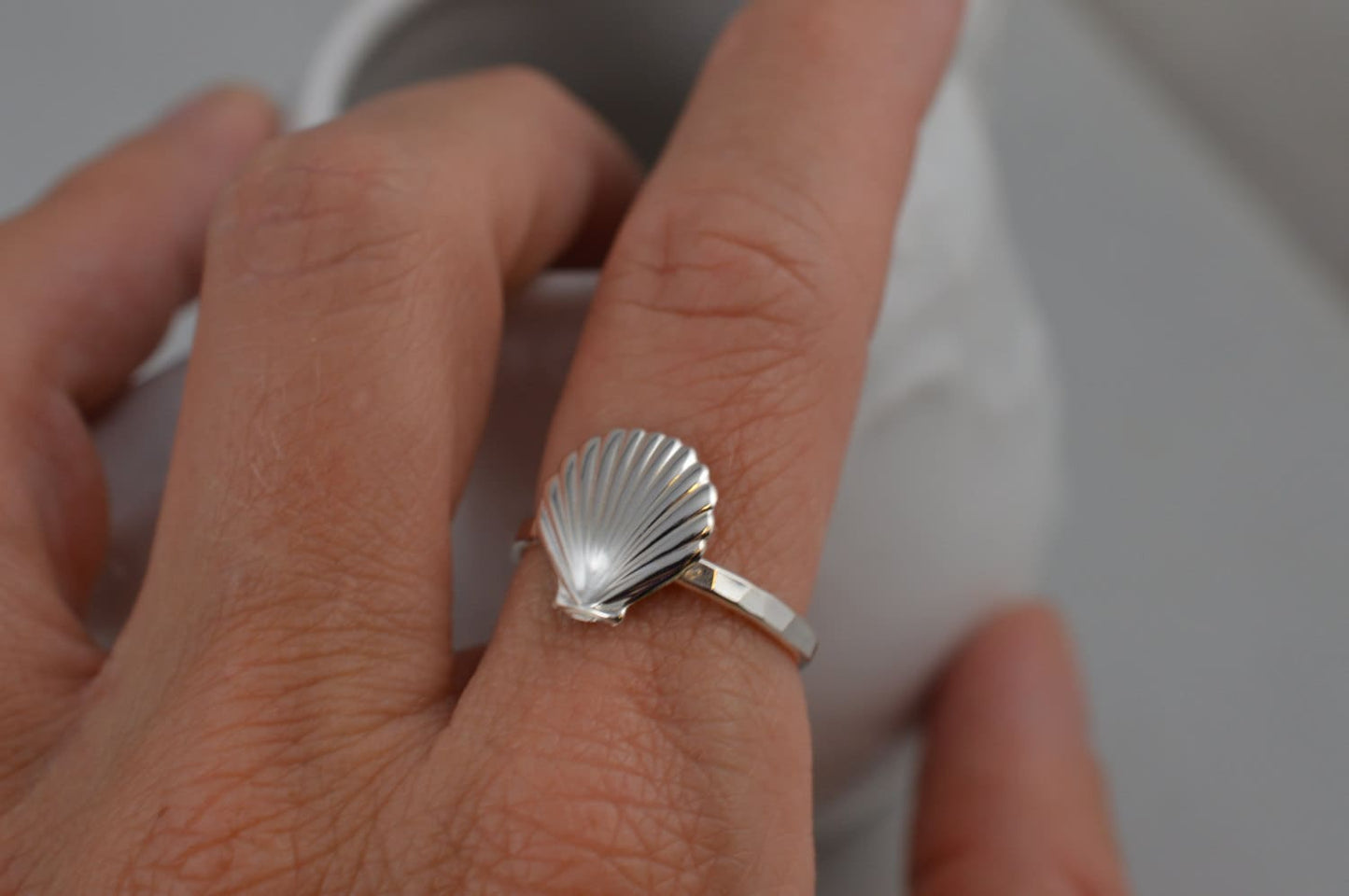 Sterling Silver Seashell Ring