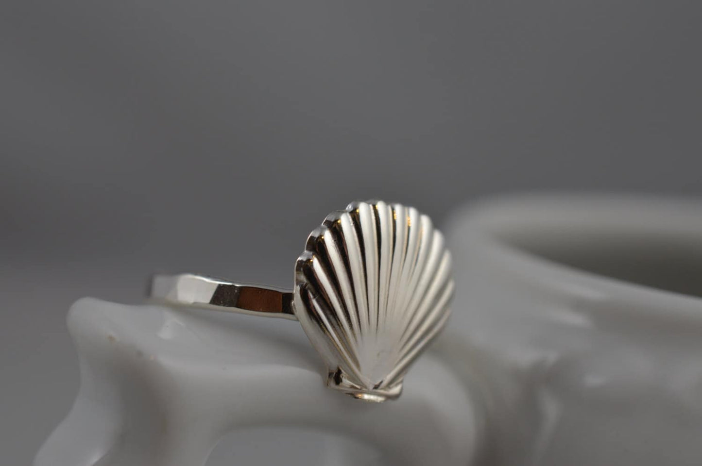 Sterling Silver Seashell Ring