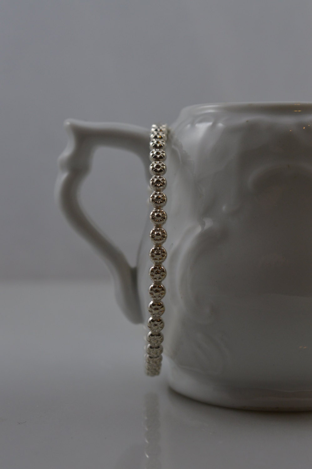 Sterling Silver Daisy Bangle