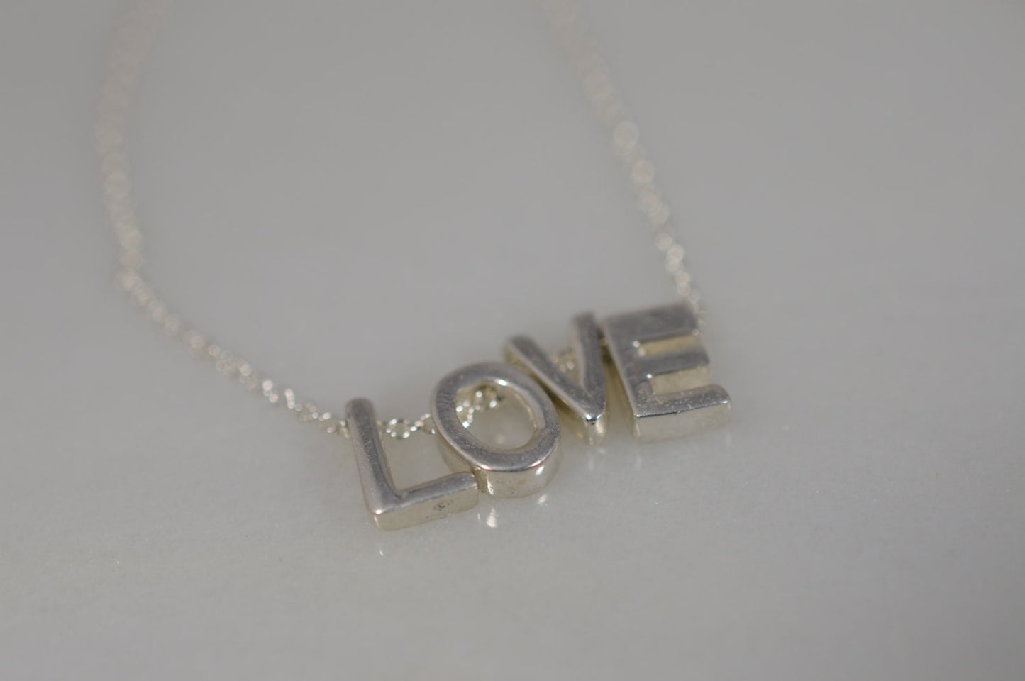 Custom Sterling Silver Floating Initial Necklace