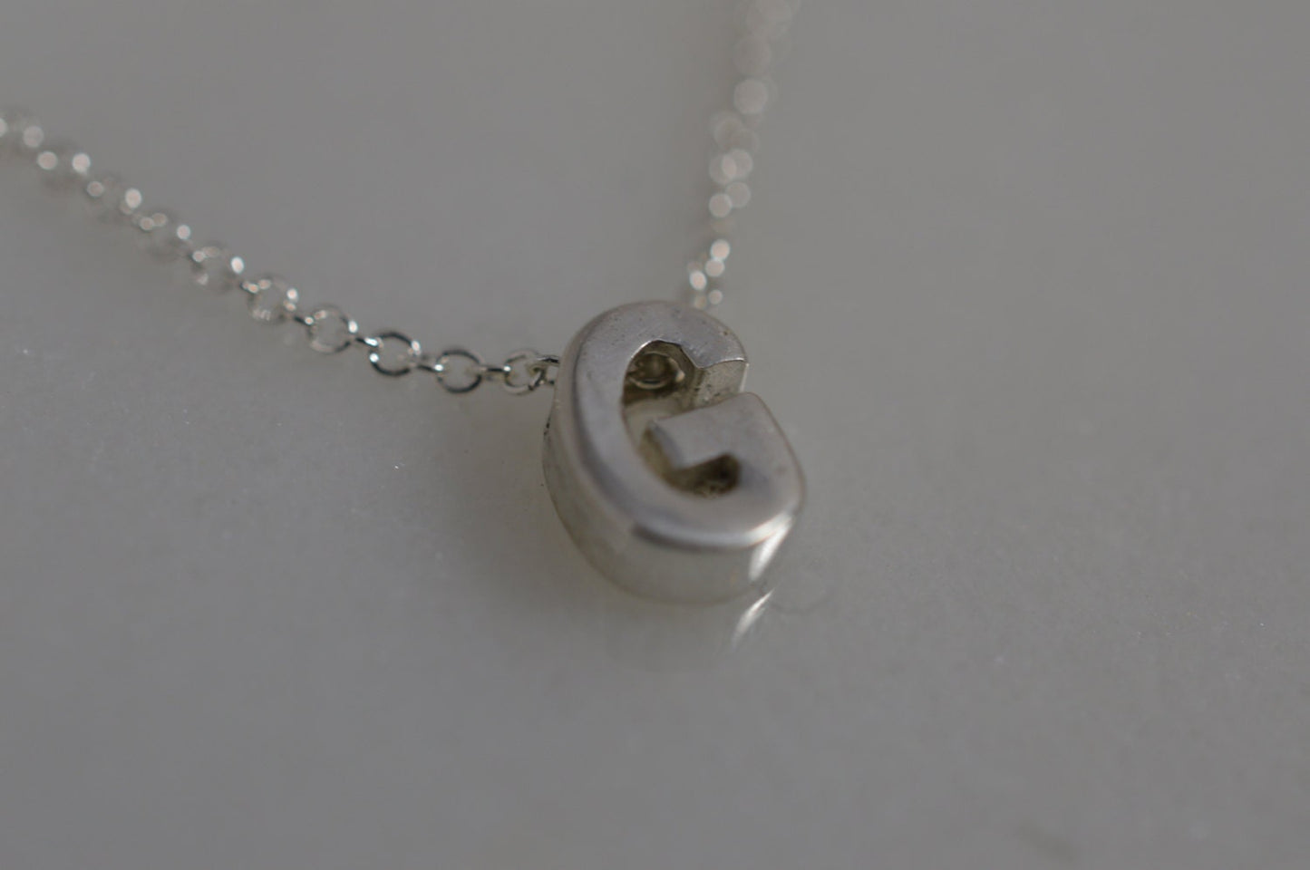 Custom Sterling Silver Floating Initial Necklace